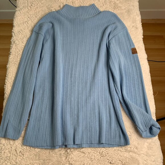 Southpole Sweater Men XL Blue Mock Neck Turtle Hiphop - Picture 1 of 4